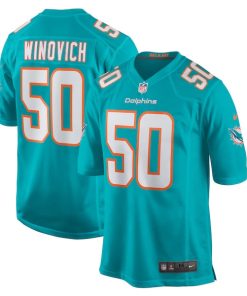 Chase Winovich Miami Dolphins Nike Team Game Jersey -  Aqua