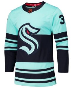 Alternative view of Yanni Gourde Seattle Kraken adidas Reverse Retro 2.0 Authentic Player Jersey - Light Blue