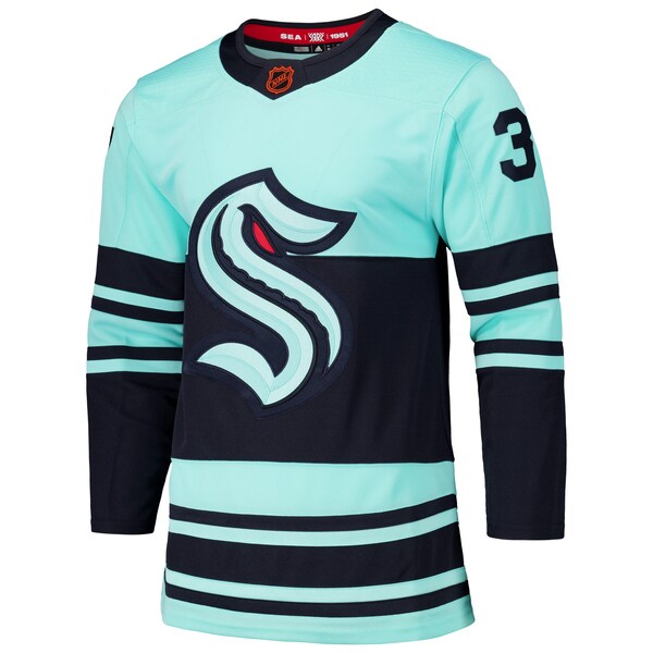 Yanni Gourde Seattle Kraken adidas Reverse Retro 2.0 Authentic Player Jersey - Light Blue - Image 2