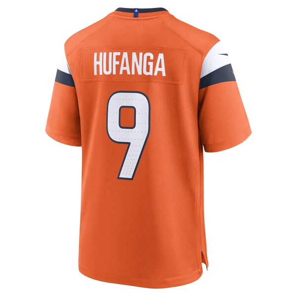 Talanoa Hufanga Denver Broncos Nike Team Game Jersey - Orange - Image 5