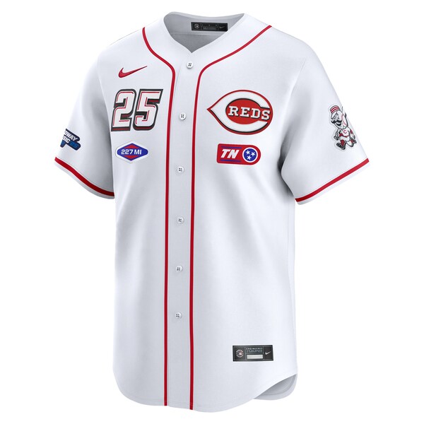 #25 Cincinnati Reds Nike 2025 MLB Speedway Classic Home Replica Jersey - White - Image 2