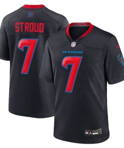 Alternative view of C.J. Stroud Houston Texans Nike 2nd Alternate Game Jersey - Navy