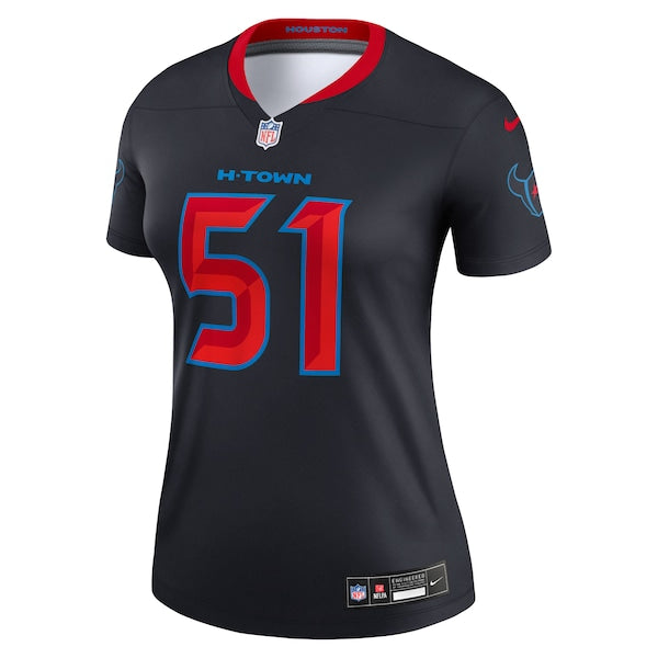 Will Anderson Jr. Houston Texans Nike Women's Alternate Legend Player Performance Top - Navy/Red - Image 3