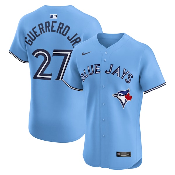 Vladimir Guerrero Jr. Toronto Blue Jays Nike Alternate 2 Elite Jersey - Powder Blue/Royal/White - Image 2