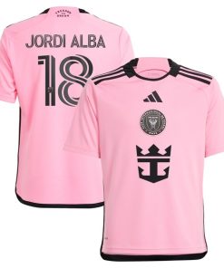 Jordi Alba Ramos Inter Miami CF adidas Youth 2024 2getherness Replica Player Jersey - Pink