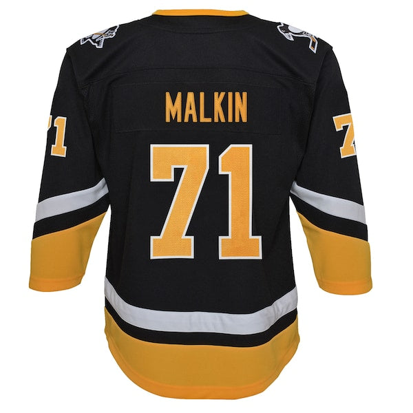 Evgeni Malkin Pittsburgh Penguins Youth 2021/22 Alternate Premier Player Jersey - Black - Image 3