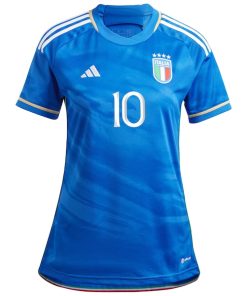 Alternative view of Lorenzo Insigne Italy National Team adidas Women's 2023 Home Replica Jersey - Blue