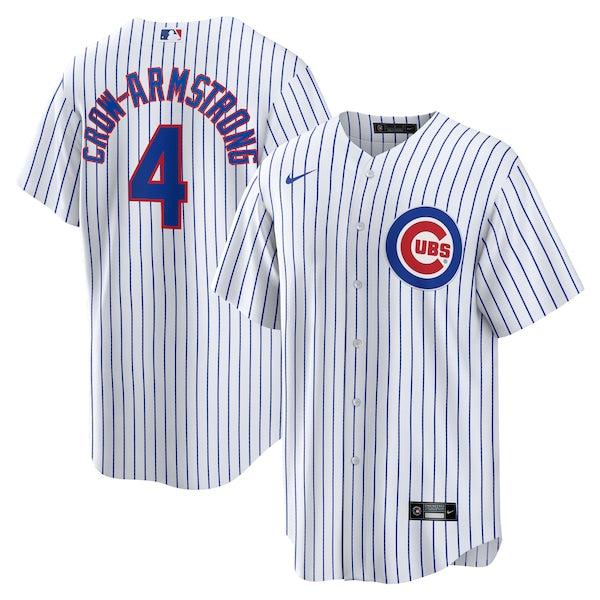 Pete Crow-Armstrong Chicago Cubs Nike Home Replica Jersey - White/Royal - Image 2