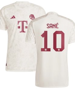 Leroy San¨¦ Bayern Munich adidas 2023/24 Third Authentic Jersey - White