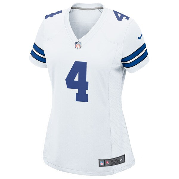 Dak Prescott Dallas Cowboys Nike Women's Team Game Jersey - White/Navy - Image 3