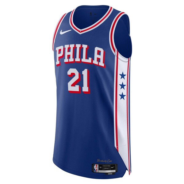 Joel Embiid Philadelphia 76ers Nike Authentic Jersey - Association Edition - Royal - Image 2