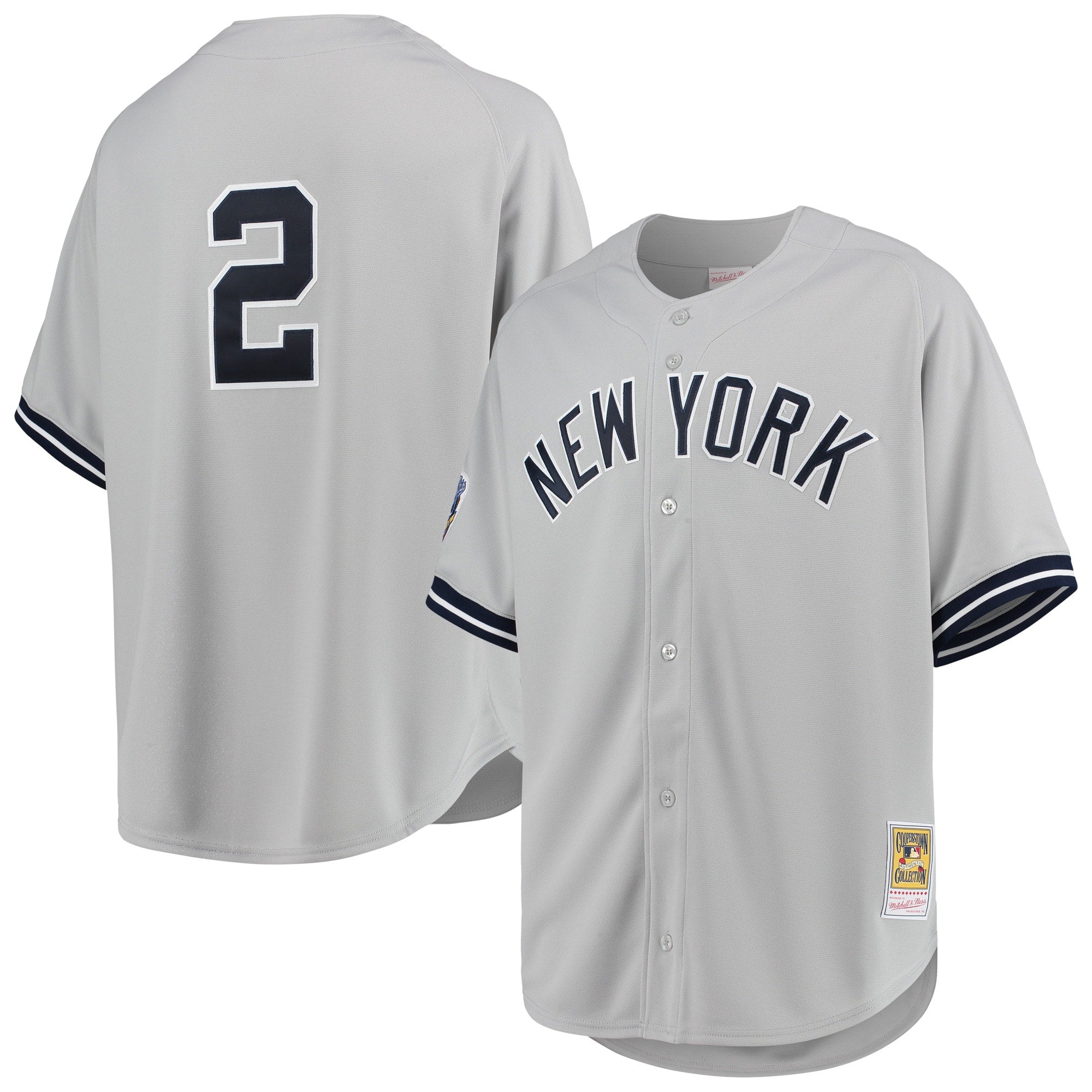 New York Yankees Cooperstown Collection 1996 Authentic Home Jersey - White/Gray - Image 5