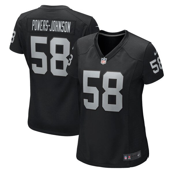 Jackson Powers-Johnson Las Vegas Raiders Nike Women's Game Jersey - Black - Image 6