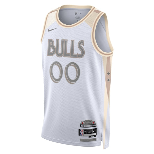 Chicago Bulls Nike Unisex 2024/25 Custom Swingman Jersey - City Edition - White - Image 3