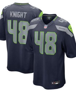 Alternative view of Tyrice Knight Seattle Seahawks Nike  Game Jersey -  College Navy