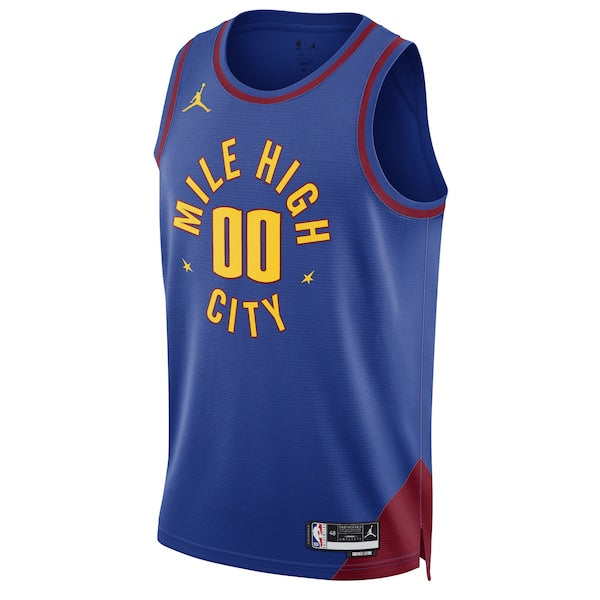 Denver Nuggets Jordan Brand Unisex 2022/23 Swingman Custom Jersey - Statement Edition - Blue - Image 2