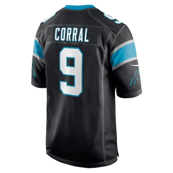 Matt Corral Carolina Panthers Nike Player Game Jersey - Black - Image 3