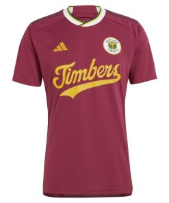 Alternative view of Portland Timbers adidas 2024 Archive Replica Jersey - Red