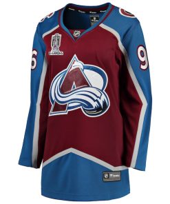 Alternative view of Mikko Rantanen Colorado Avalanche Women's Home 2022 Stanley Cup Champions Breakaway Player Jersey - Burgundy