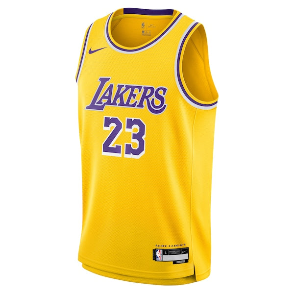 LeBron James Los Angeles Lakers Nike Youth Swingman Jersey - Icon Edition - Gold - Image 2