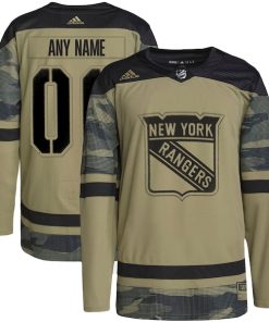New York Rangers adidas Military Appreciation Team Authentic Custom Practice Jersey - Camo