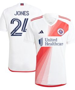 DeJuan Jones New England Revolution adidas 2024 Defiance Replica Jersey - White