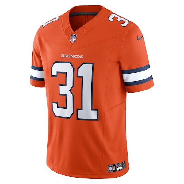 Justin Simmons Denver Broncos Nike Vapor F.U.S.E. Limited Jersey - Orange - Image 2