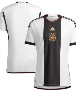 Custom Germany National Team adidas 2022/23 Home Authentic Jersey - White