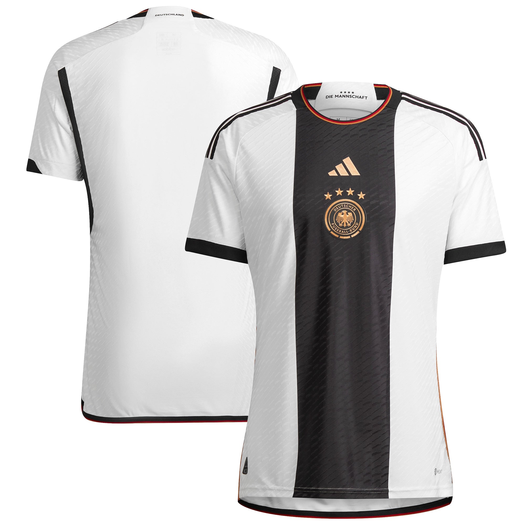Custom Germany National Team adidas 2022/23 Home Authentic Jersey - White