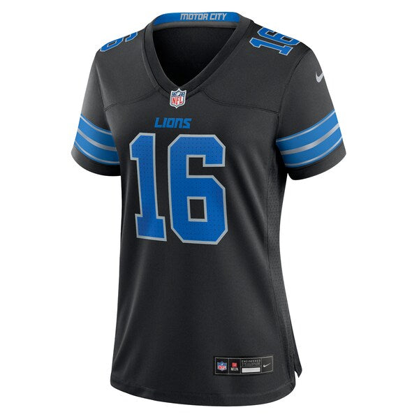 Jared Goff Detroit Lions Nike Women's 2nd Alternate Game Jersey - Black/Blue - Image 3