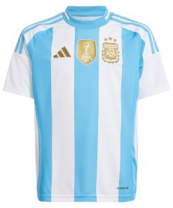 Alternative view of Argentina National Team adidas Youth 2024 Home Replica Jersey - White