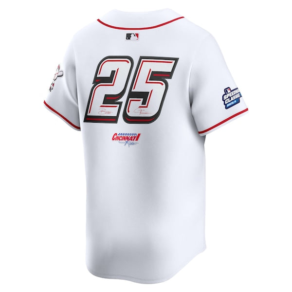 #25 Cincinnati Reds Nike 2025 MLB Speedway Classic Home Replica Jersey - White - Image 3