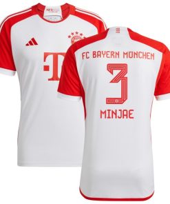 Kim Min-jae Bayern Munich adidas Youth 2023/24 Home Replica Jersey - White