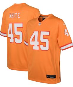 Devin White Tampa Bay Buccaneers Nike Youth Throwback Game Jersey - Orange