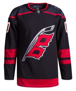 Alternative view of Carolina Hurricanes adidas  Home  Primegreen Authentic Custom Jersey - Black