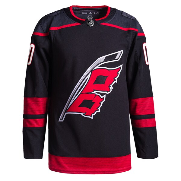 Carolina Hurricanes adidas Home Primegreen Authentic Custom Jersey - Black - Image 2