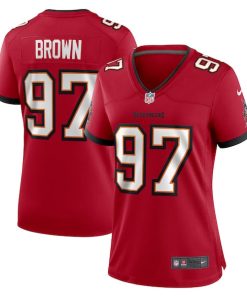Alternative view of Earnest Brown IV Tampa Bay Buccaneers Nike Women's  Game Jersey -  Red