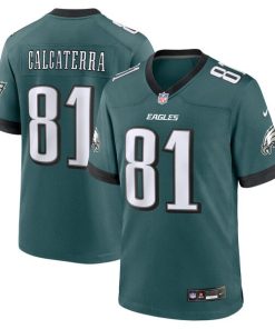 Alternative view of Grant Calcaterra Philadelphia Eagles Nike Team Game Jersey - Midnight Green