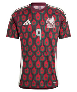Alternative view of Raul Jimenez Mexico National Team adidas 2024 Home Replica Player Jersey - Burgundy