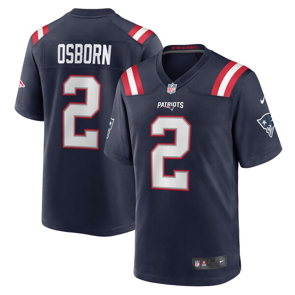 K.J. Osborn New England Patriots Nike Game Jersey - Navy - Image 2