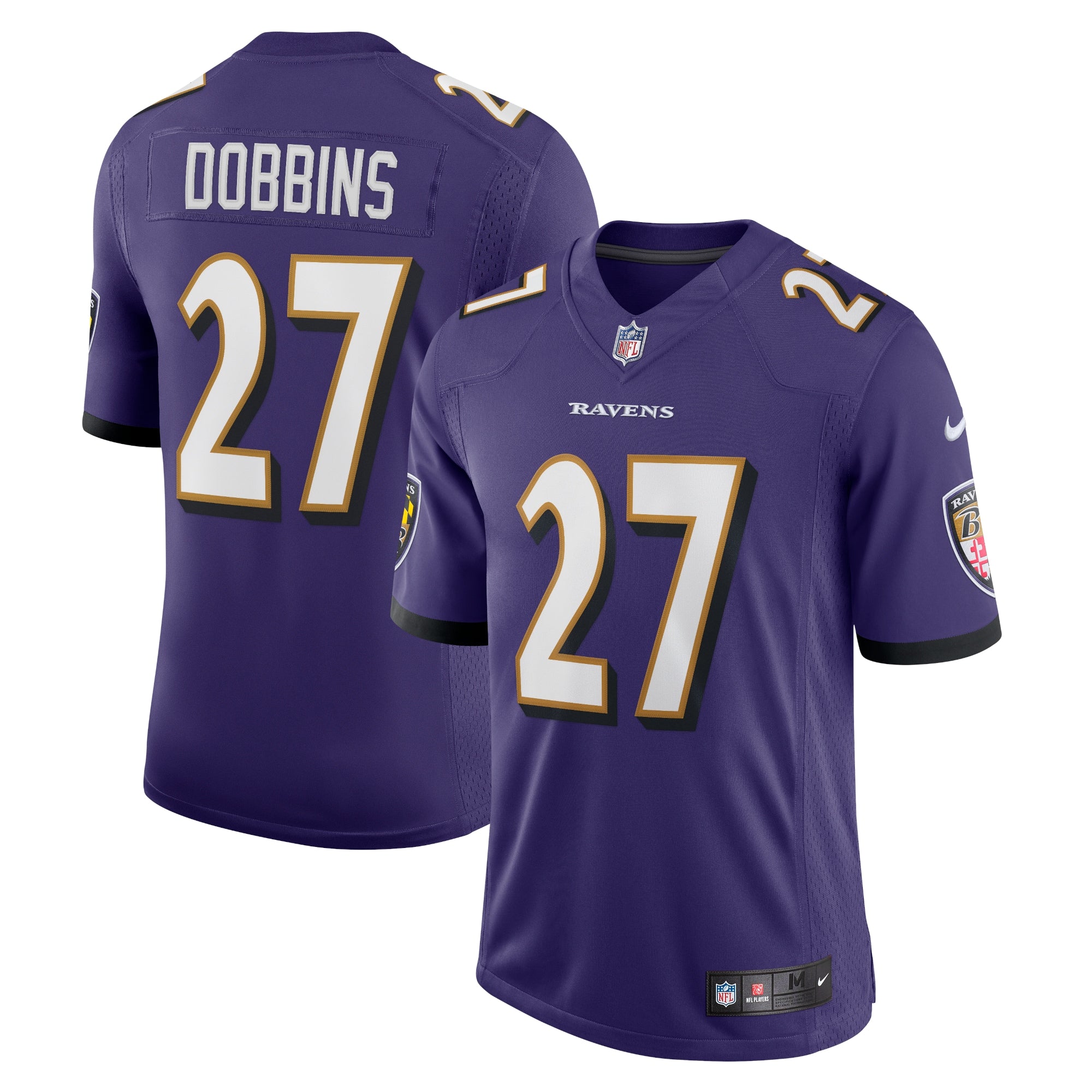 J.K. Dobbins Baltimore Ravens Nike Vapor Limited Jersey - Black/Purple - Image 5