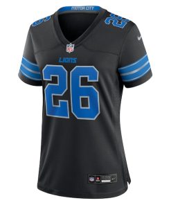 Alternative view of Jahmyr Gibbs Detroit Lions Nike Women's 2nd Alternate Game Jersey - Black