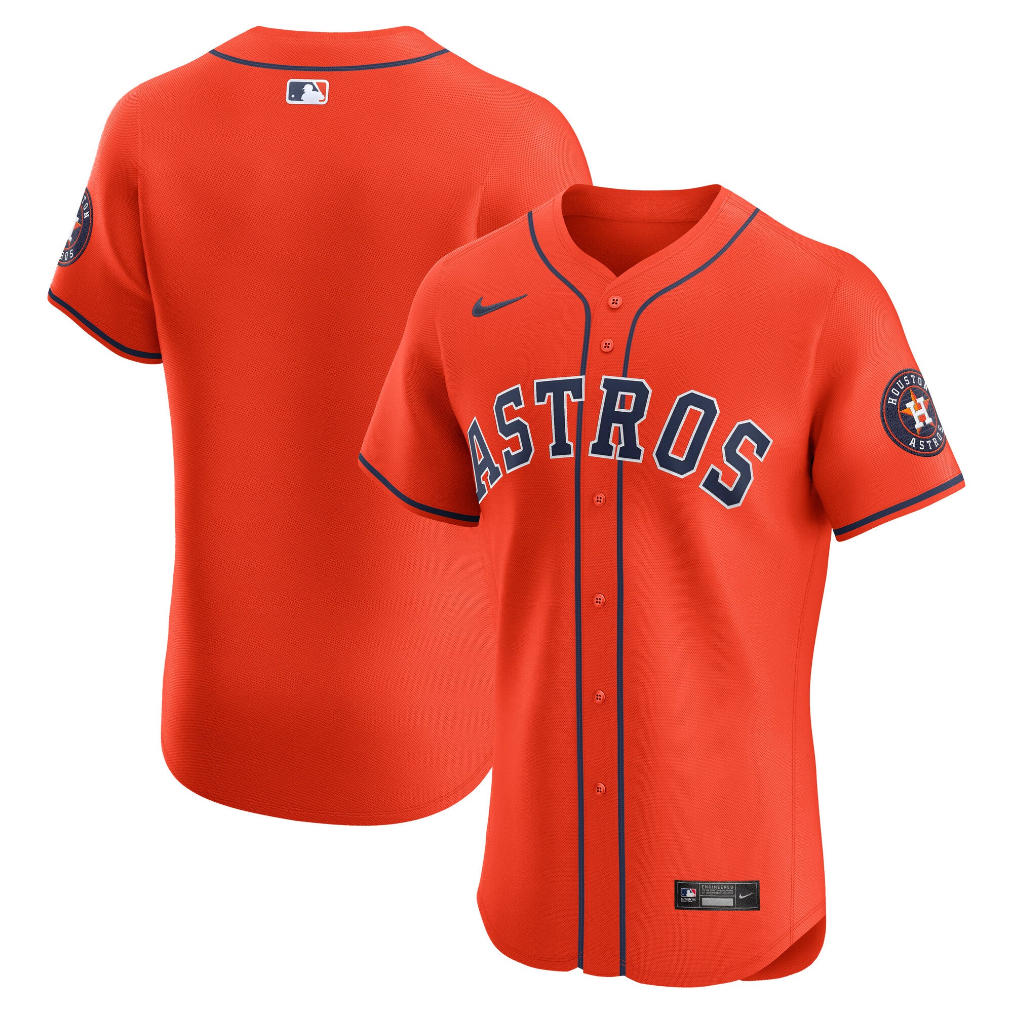 Houston Astros Nike Alternate 2 Elite Jersey - Navy/Orange - Image 5