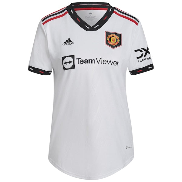 Luke Shaw Manchester United adidas Women's 2022/23 Away Replica Player Jersey - White - Image 2