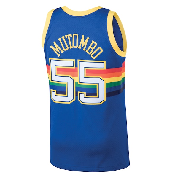 Dikembe Mutombo Denver Nuggets 1991/92 Hardwood Classics Swingman Jersey - Blue - Image 3