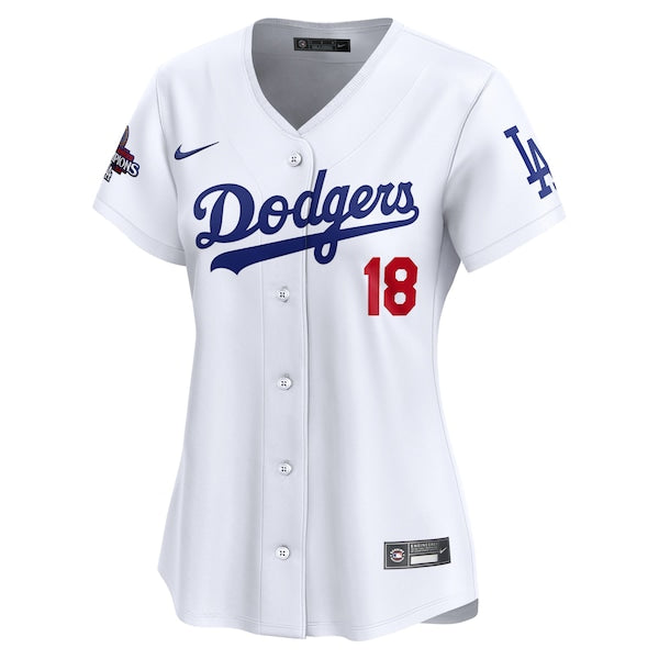 Yoshinobu Yamamoto Los Angeles Dodgers Nike Women's 2024 World Series Champions Home Limited Player Jersey - White - Image 2