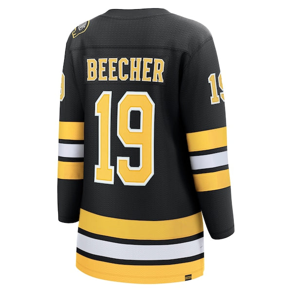 John Beecher Boston Bruins Women's Home Breakaway Player Jersey - Black - Image 3