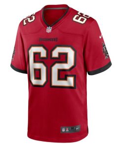 Alternative view of Graham Barton Tampa Bay Buccaneers Nike 2024 NFL Draft First Round Pick Player Game Jersey - Red