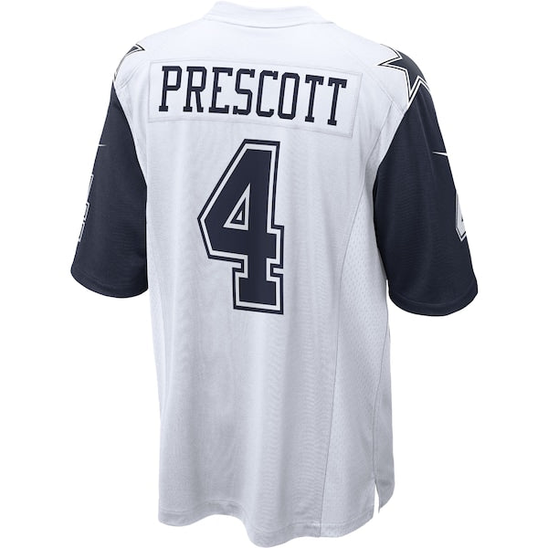 Dak Prescott Dallas Cowboys Nike Alternate Game Jersey - White/Navy - Image 4