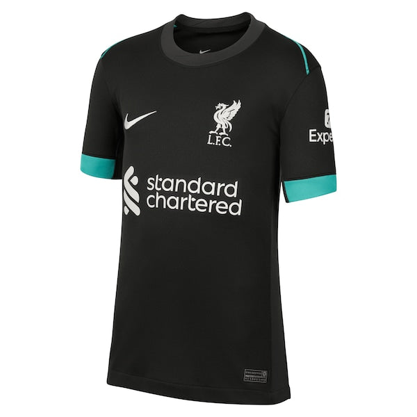 Liverpool Nike Youth 2024/25 Away Replica Blank Jersey - Forest Green - Image 2